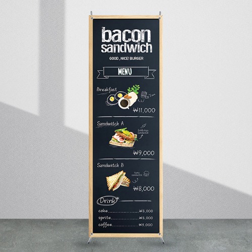 식당배너 [fb_503] 샌드위치 음식점 X배너 입간판 실사 광고 제작 디자인 출력